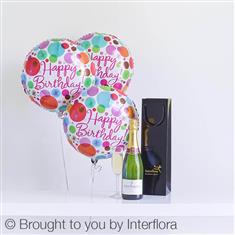 Champagne &amp; Happy Birthday Balloons